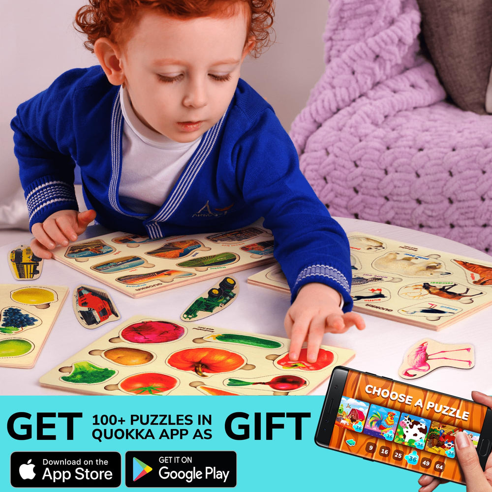 QUOKKA wooden puzzles designed for kid-friendly handling and safe use.