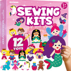 QUOKKA Kids Sewing Kit: 12 jumbo felt toys for imaginative play and learning.