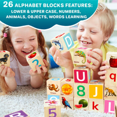 QUOKKA blocks with letters and animals on the board for engaging puzzle play