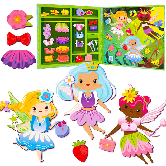 QUOKKA magnetic dress-up dolls kit with 35 colorful pieces for creative storytelling