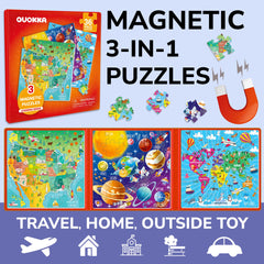 QUOKKA 36-piece puzzle book engages toddlers during flights with tactile play.