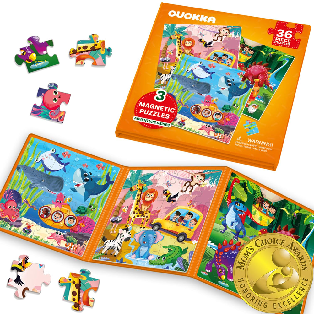 QUOKKA Magnetic Puzzles animal sudoku for toddlers supports early logic and fine motor skills