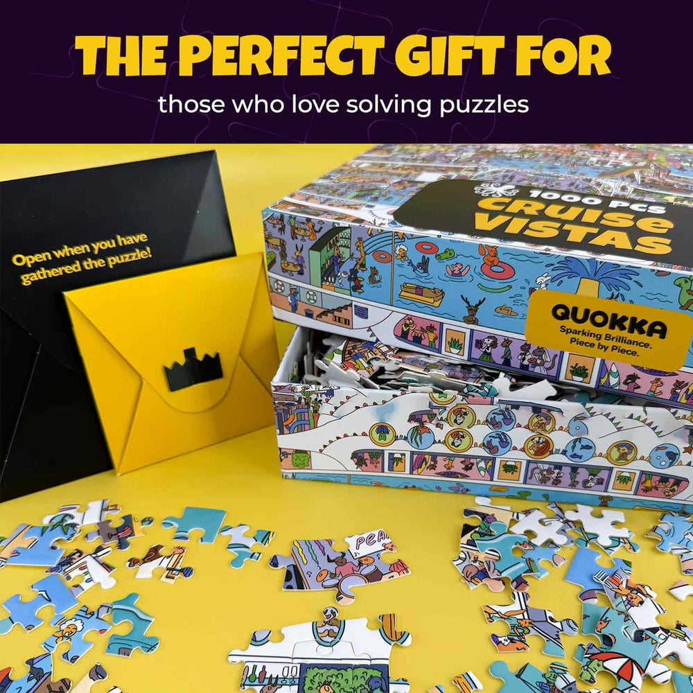 QUOKKA missing-piece replacement notice, stress-free puzzling with full set assurance.