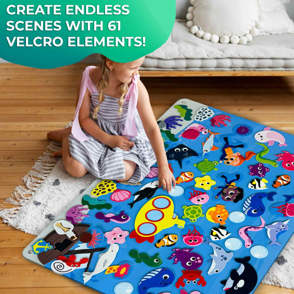 QUOKKA Ocean Felt Board features pre-punched holes for easy wall mounting.