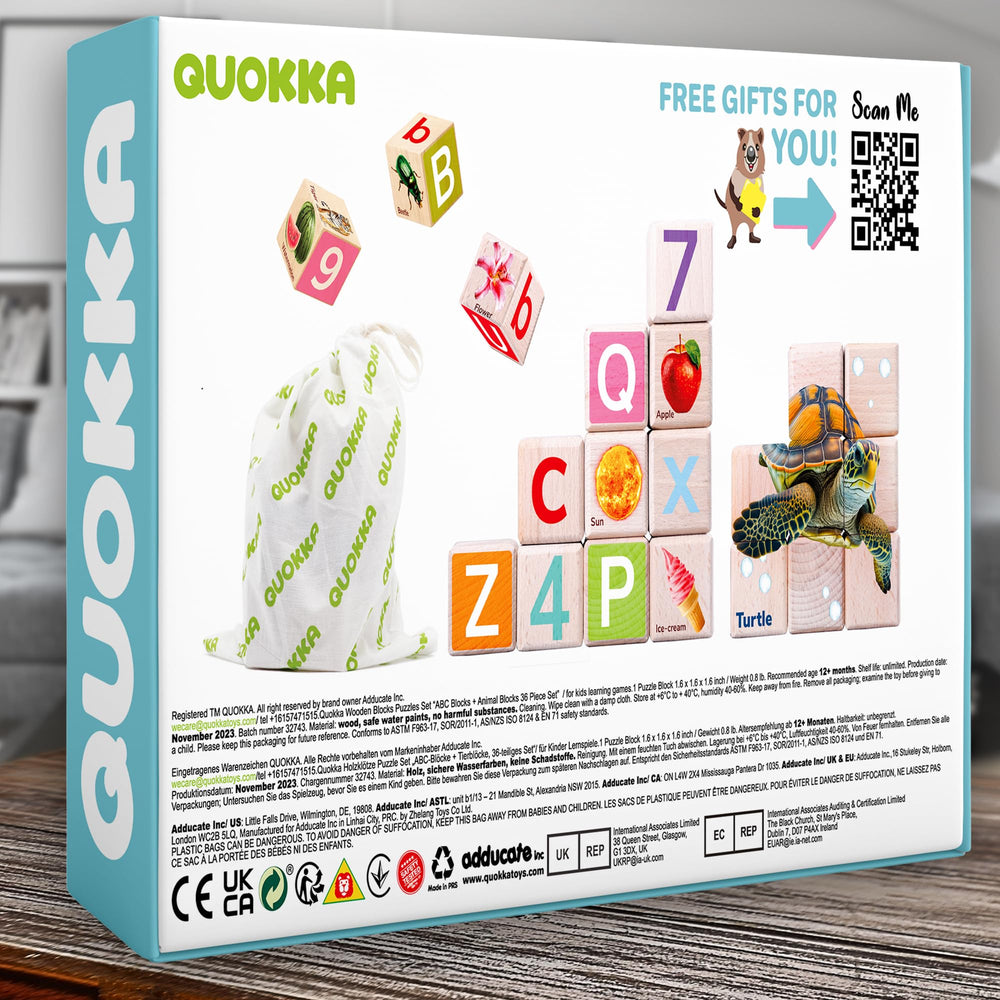 QUOKKA preschool puzzle setup for classroom or home use