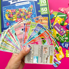 QUOKKA classroom activity with map puzzle and cards