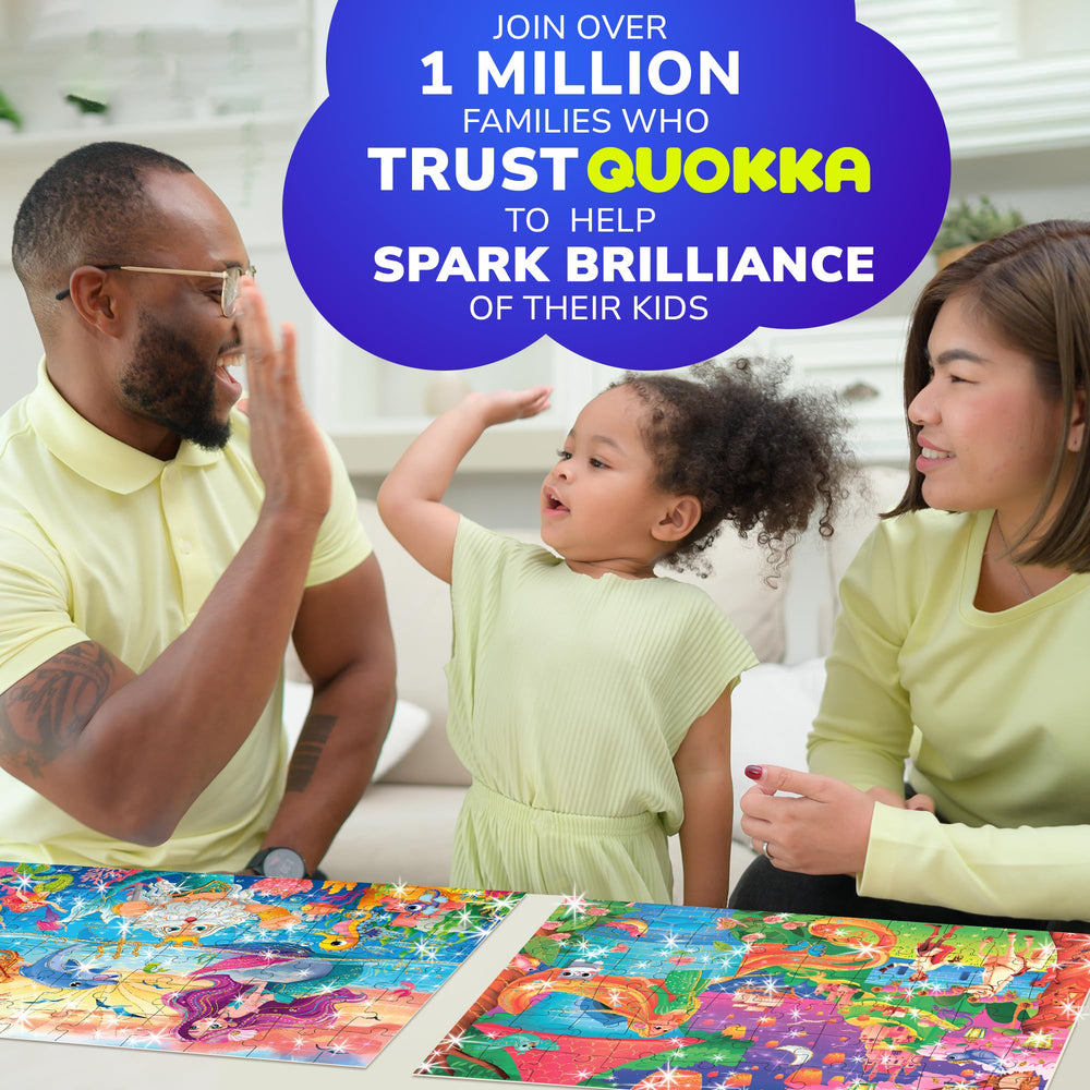 QUOKKA puzzle Princess and the Pea scene promotes concentration and patience.