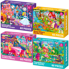 QUOKKA Puzzles fairy tale 60pc forest cottage scene perfect for quiet playtime.