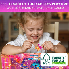 QUOKKA glitter detail image highlights magical foil accents for engaging play.