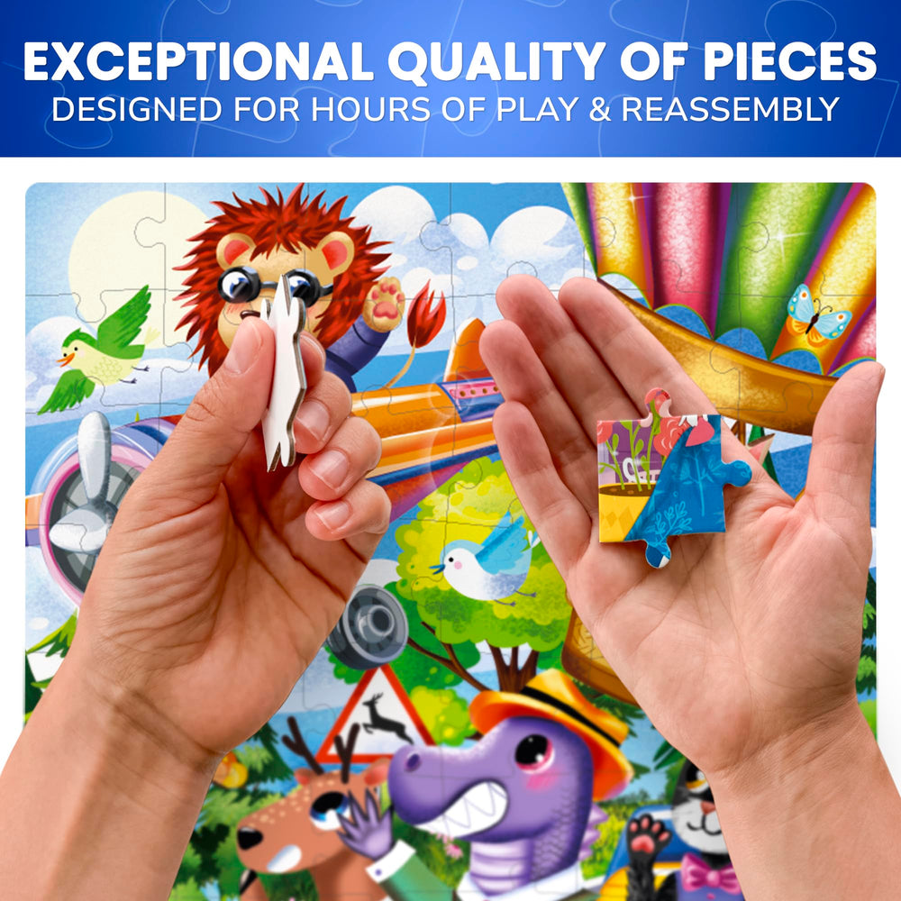 QUOKKA puzzles pets fun time 60-piece for 4-6 kids fosters concentration and play