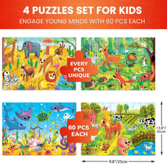 QUOKKA ocean dwellers 60-piece puzzle builds spatial awareness during play