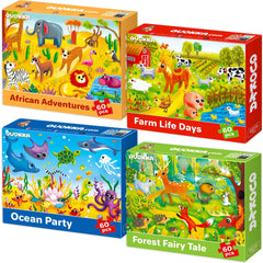 QUOKKA polar bear 60-piece puzzle enhances focus and dexterity for kids