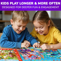 QUOKKA 100-piece puzzles bugs scene – playful insects promote fine motor skills and exploration.