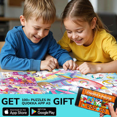 QUOKKA puzzles colorful-puzzle-art highlights early learning and persistence.
