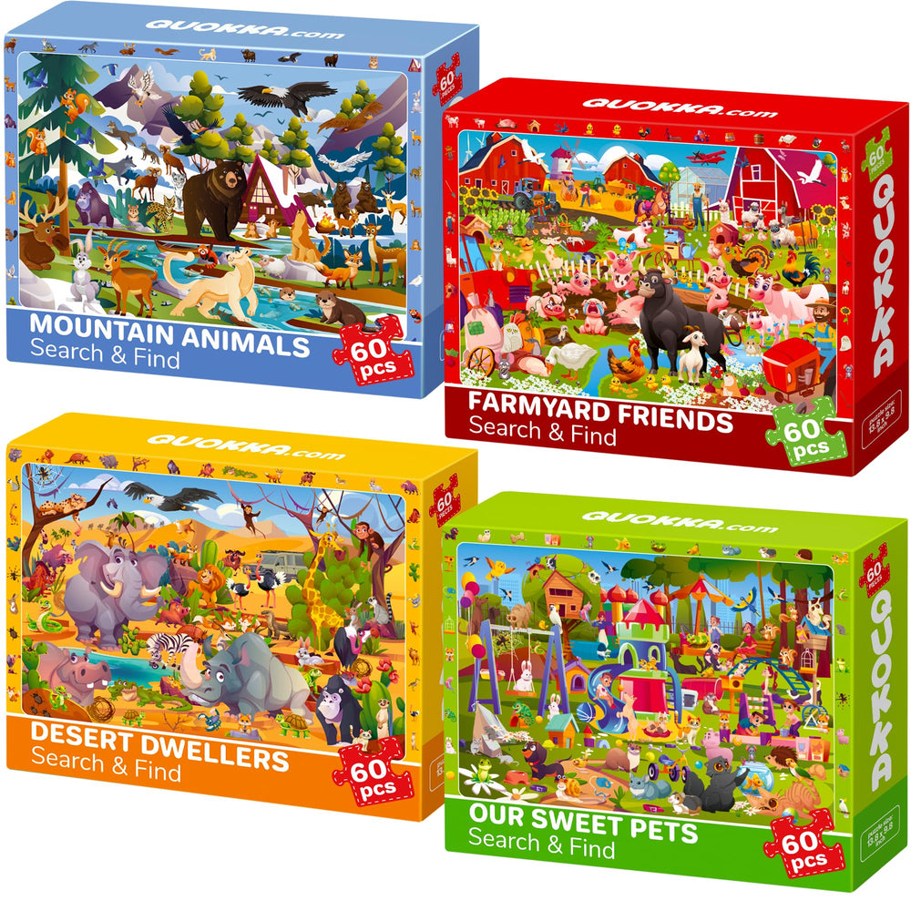 QUOKKA puzzle desert scene supports focus during family play