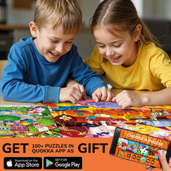 QUOKKA Puzzles four storage boxes—easy organization during play.