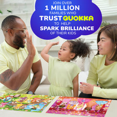 QUOKKA Puzzles shimmer princesses 30-piece set invites cooperative play and patience.