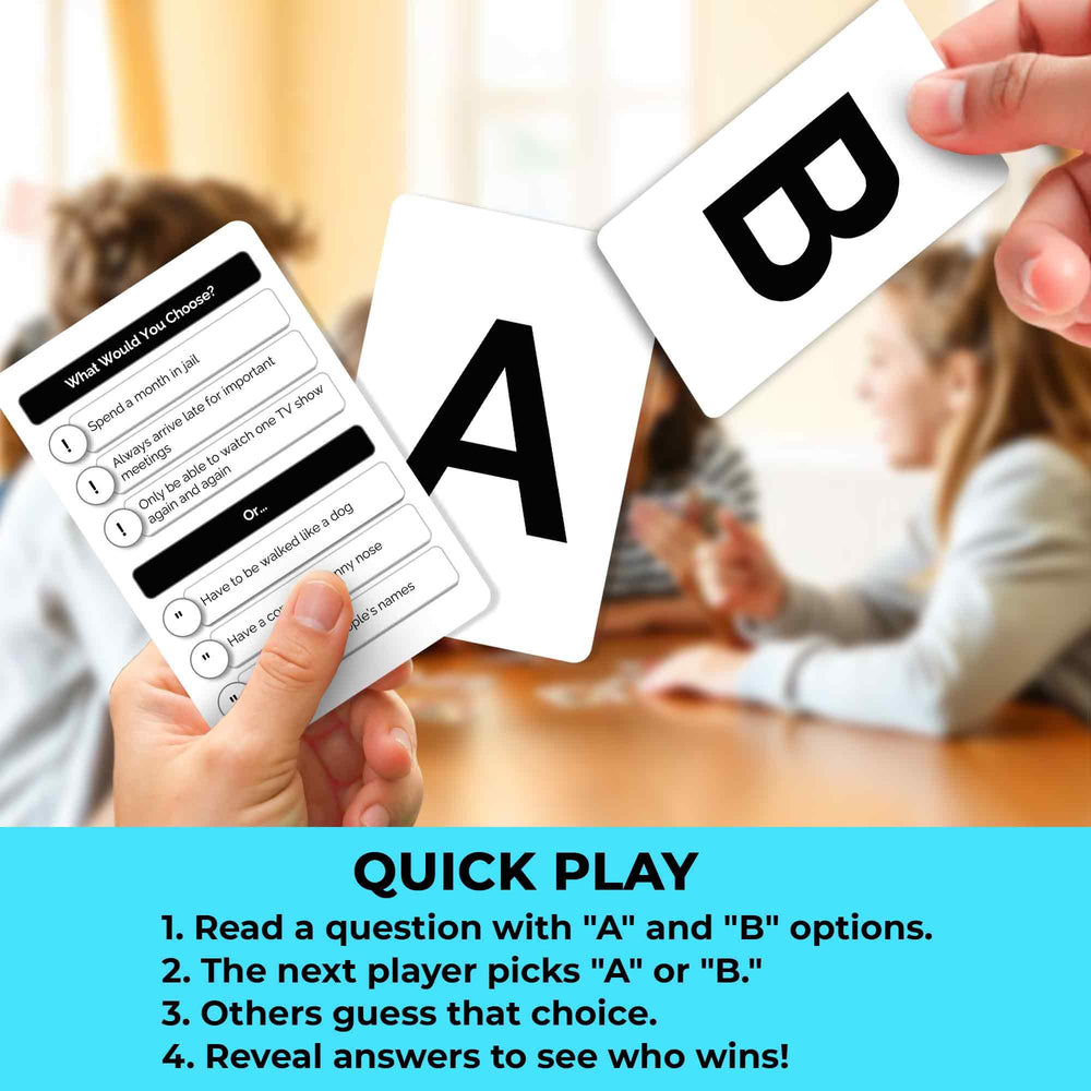 QUOKKA question cards with funny dilemmas spark giggles