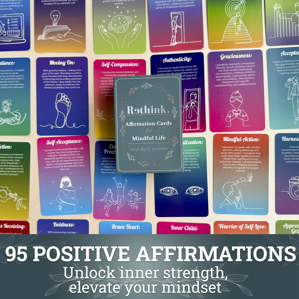 QUOKKA Rethink95 card design detail highlighting vibrant colors for visual mindfulness.