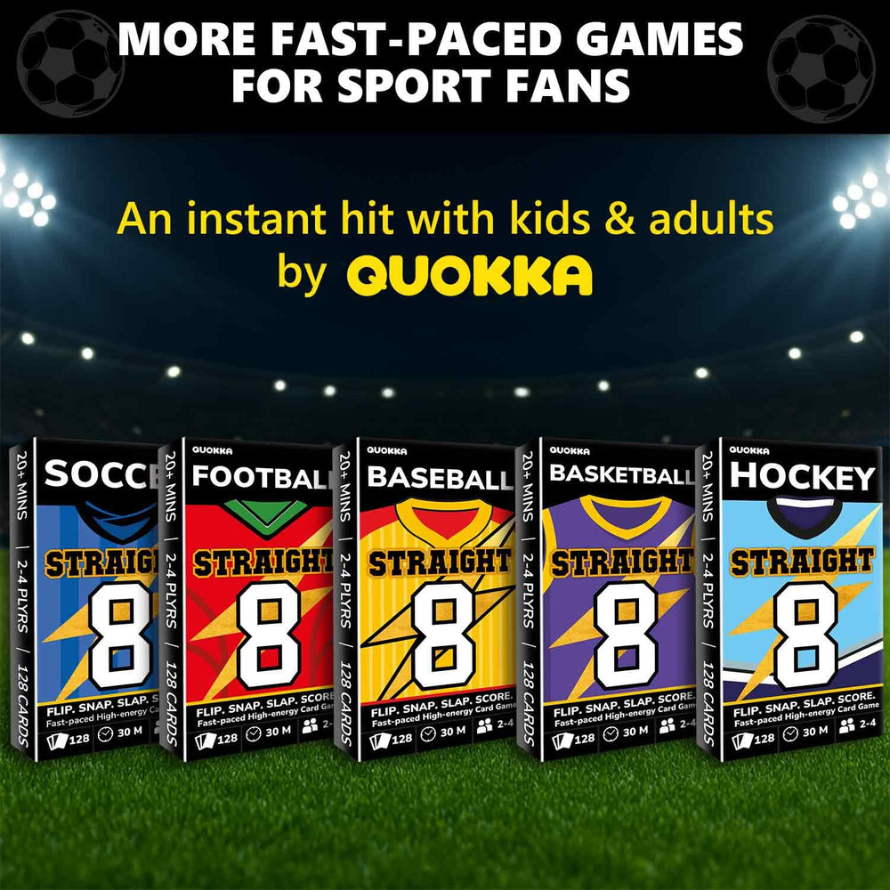 QUOKKA Soccer play area with cards forming quick stacks
