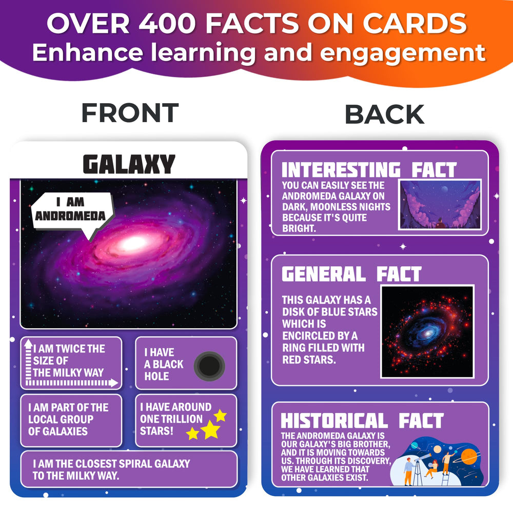 QUOKKA solar system puzzle flashcards back supports memory building skills