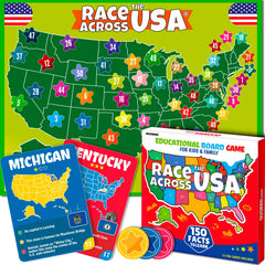 QUOKKA States map board for interactive geography learning during family game night