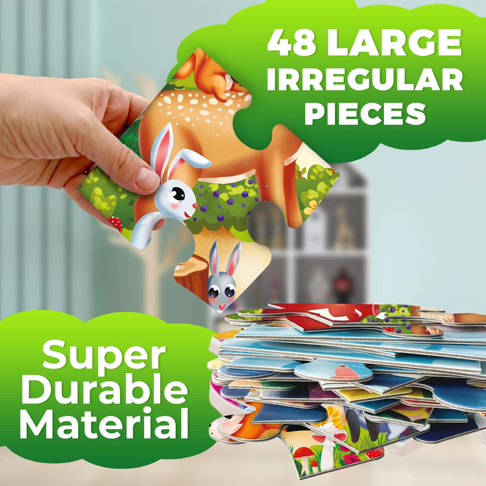 Thick pieces from QUOKKA puzzle designed for durable use by small hands
