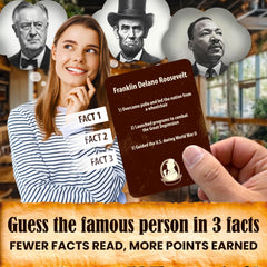 QUOKKA USA Famous people card highlights influential figures with bite-sized facts