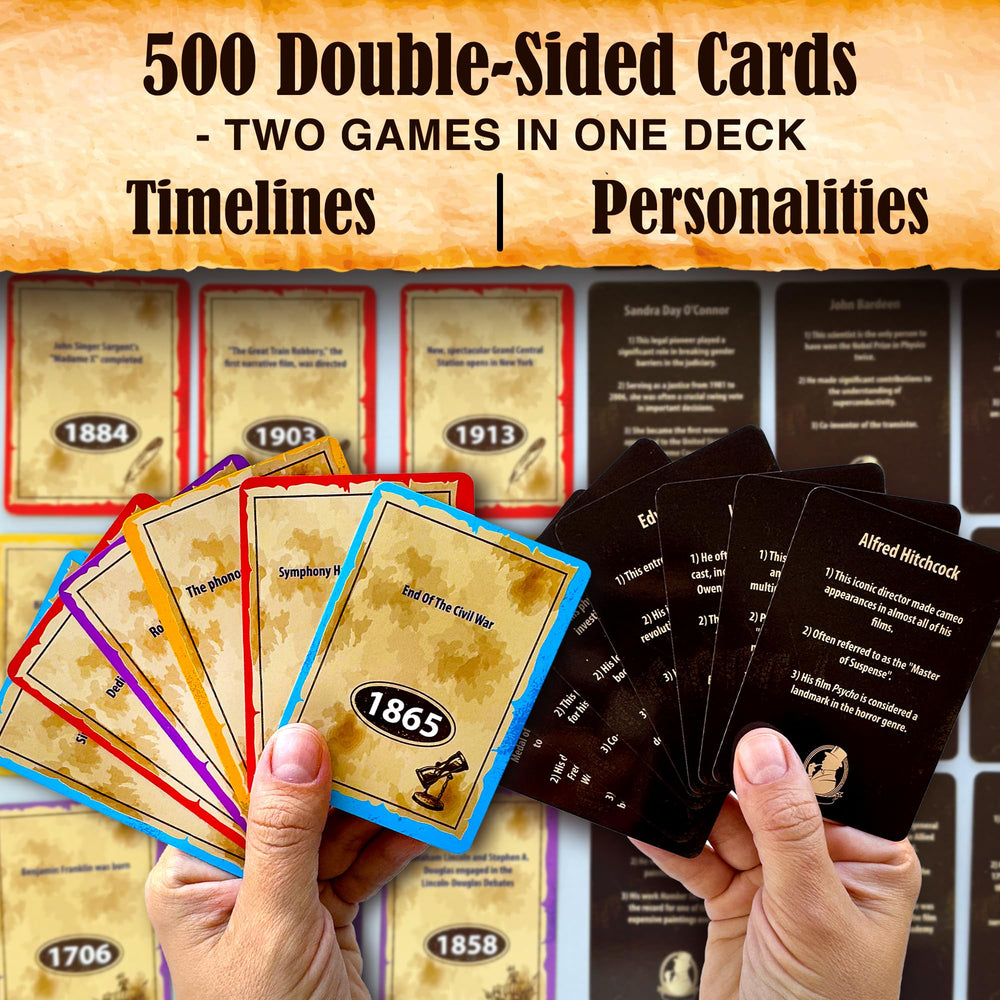 QUOKKA USA History personality deck helps guess famous figures with clues and teamwork