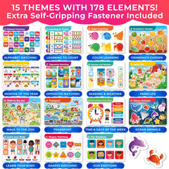 QUOKKA Busy Book velcro elements close-up for tactile, mess-free play