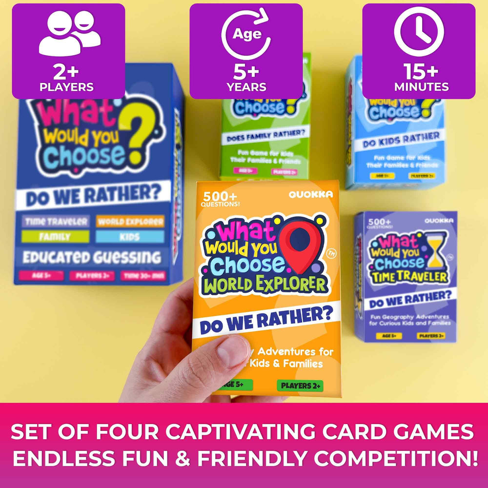 QUOKKA What Would You Choose? 4SET question cards spark family conversation.