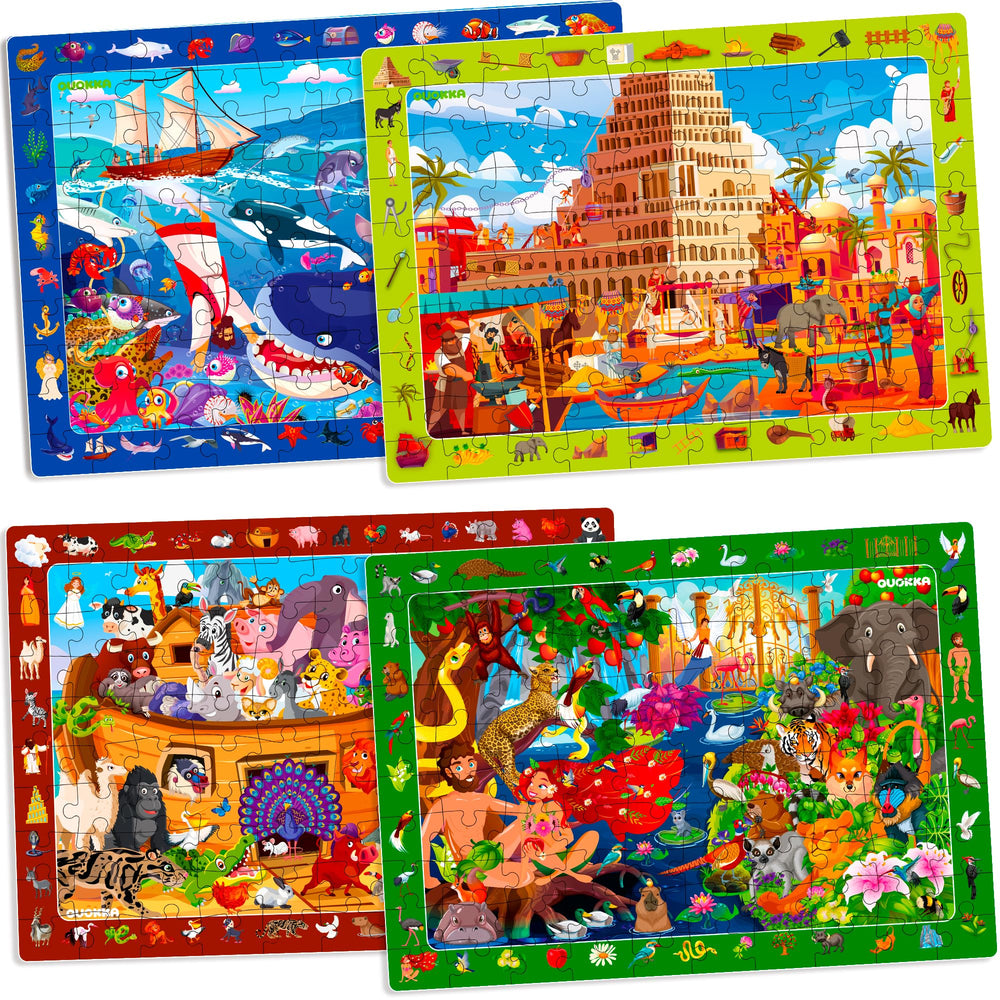 QUOKKA Wooden-piece puzzle 60pc offers sturdy pieces for little hands.