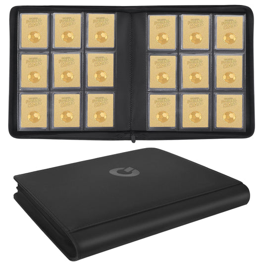 Qurhafoo toploader binder holds 324 top loaders for organized collections.