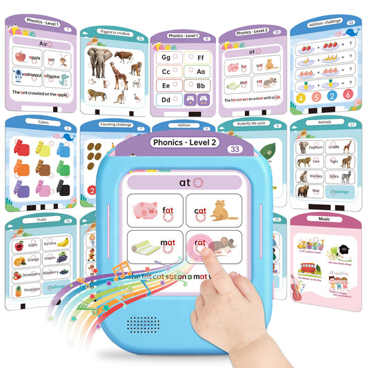 QuTZ talking flash cards cover, inviting tactile exploration for young learners