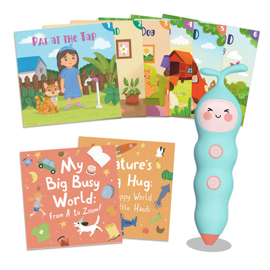 QuTZ Talking Pen Book Set cover, a complete learning kit for young readers.