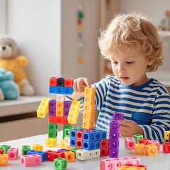 QUYSK kids learning colorful cubes encourage imaginative building activities.