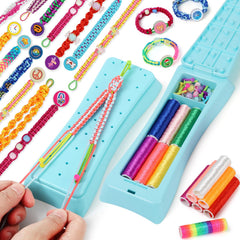 QXHOL friendship bracelet kit box shows complete set for creative projects.