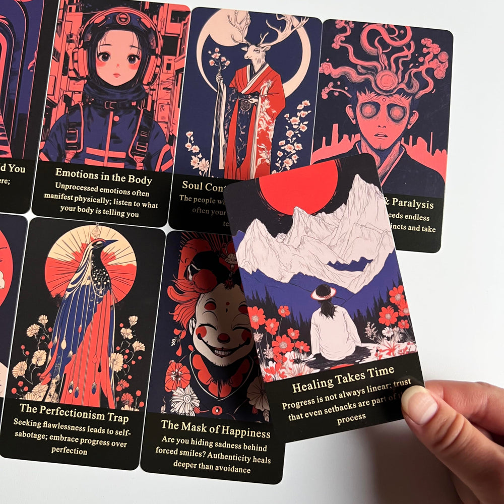 Qymagicz Embracing The Shadow Deck beginner-friendly design supports easy interpretation.
