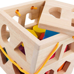 QZMTOY vibrant wooden shapes in bright colors for engaging play.