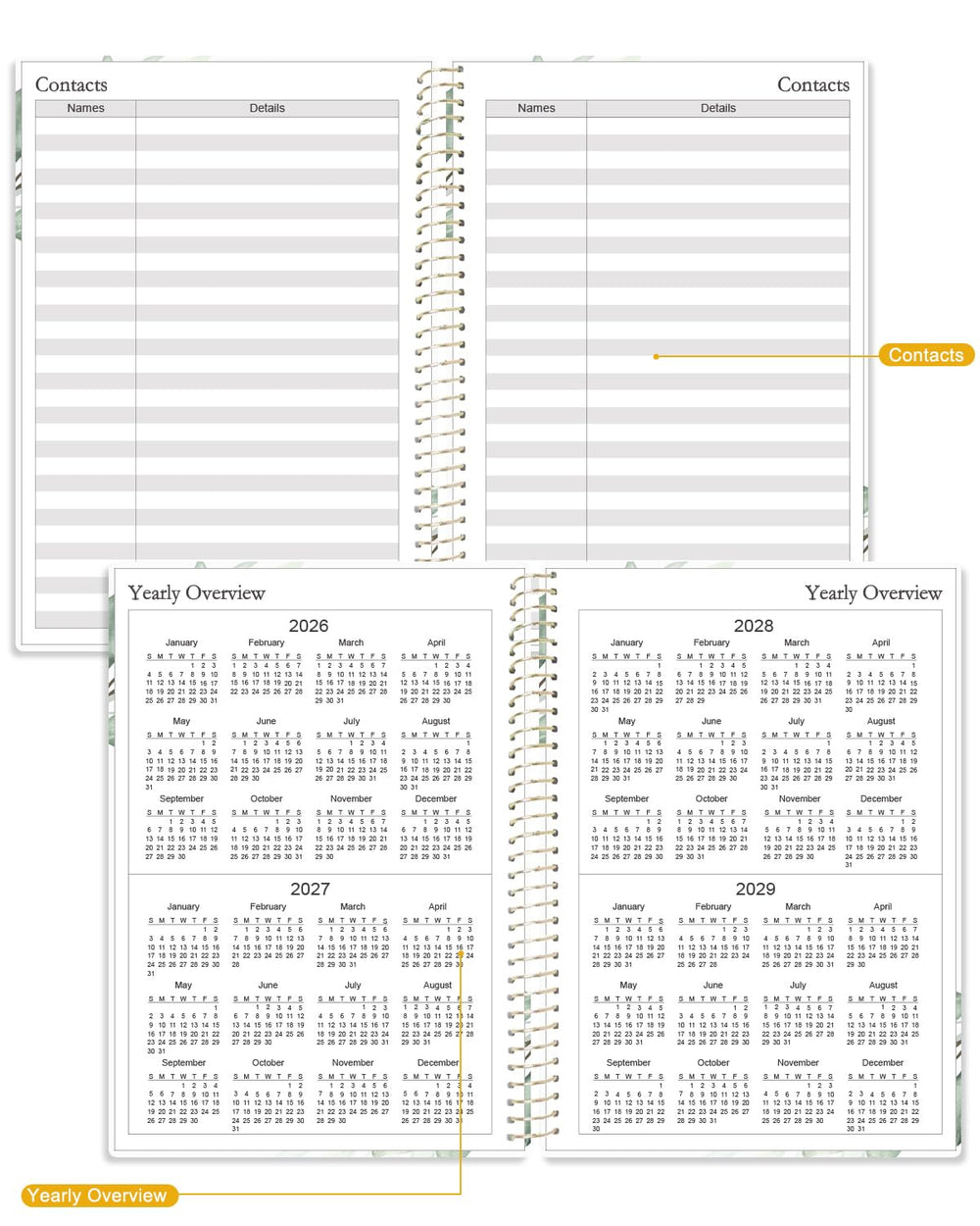 Qzyoneei five-year journal compact size supports writing during commutes and trips.