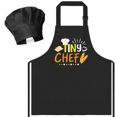 R HORSE kid apron and chef hat set with tiny-chef design for imaginative cooking play