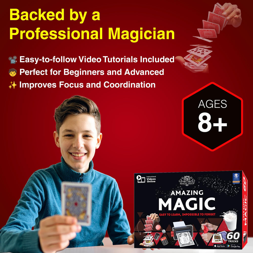 Kid performs a magic trick to illustrate confidence-building
