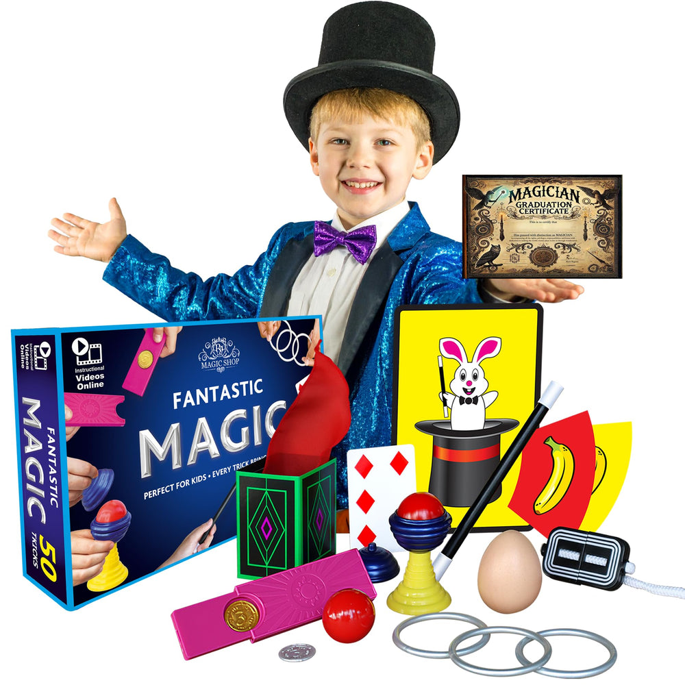 RA MAGIC SHOP kids practicing hands-on tricks with clear video-guided steps