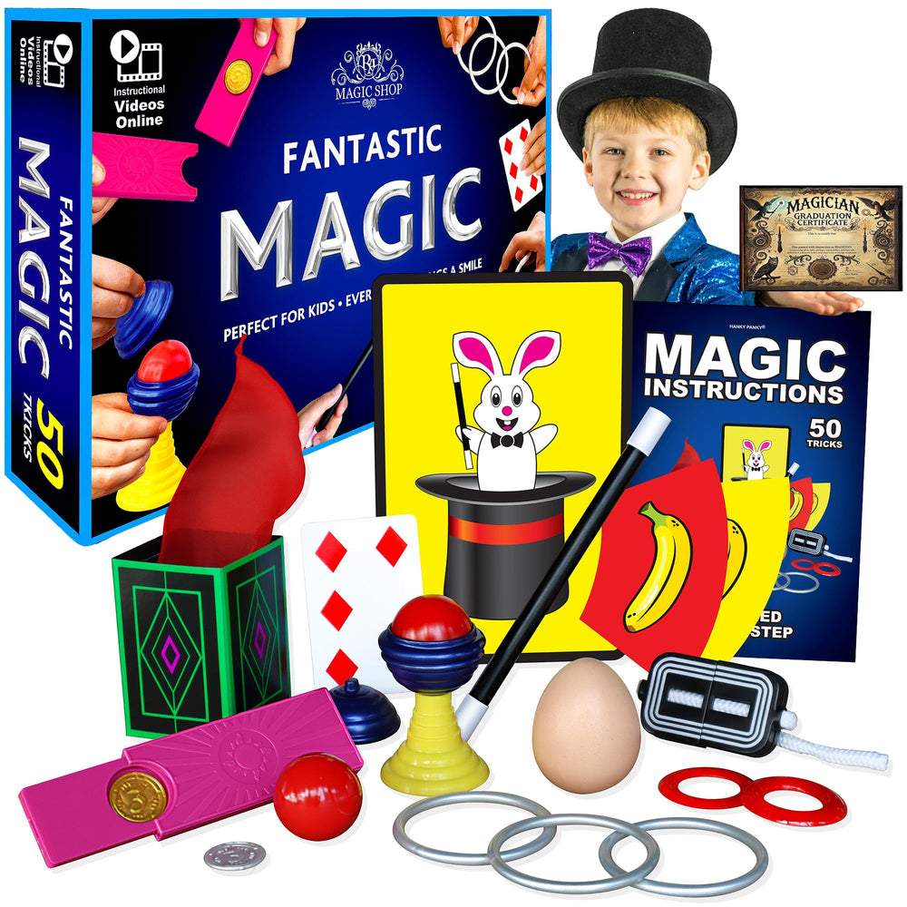 RA MAGIC SHOP Fantastic Magic Set for kids practicing tricks with colorful props