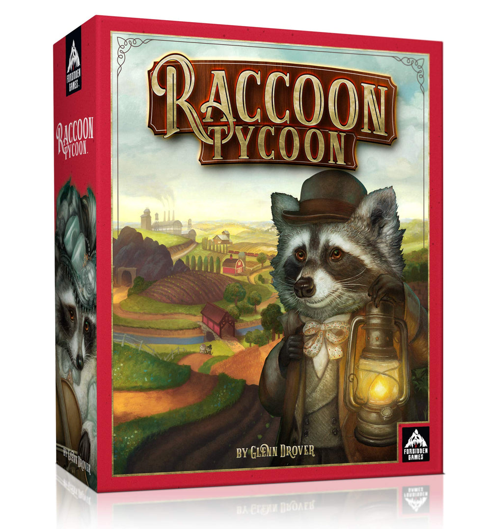 Raccoon Tycoon players gather around table for fast social auction.
