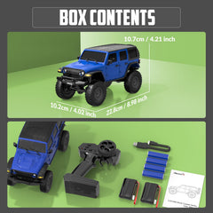 RACENT 1/24 RC crawler ready-to-run box supports immediate play outdoors