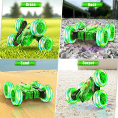 RacingFun RC car side drift and flips for creative tricks