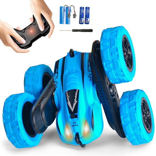 RacingFun remote control car front view shows rugged build for indoor and outdoor play