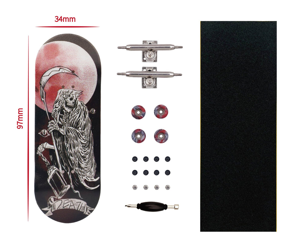 RACOFSB Pro fingerboard trucks geometry image shows thicker base for stability.