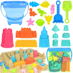 RACPNEL collapsible beach bucket for easy packing and quick-drying play